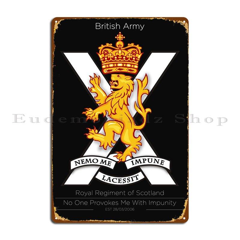 Royal Regiment Of Scotland Metal Sign Wall Cave Create Character Club Bar Wall Cave Tin Sign Poster 20X30CM