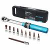 DuraTech Torque Wrench Set, Preset, 6.35mm (1/4") Drive, 5-25 Nm, 11-Piece Set, Socket Wrench Set, Socket Bits, Hex, Torx, with Case, Car Repair Tool,