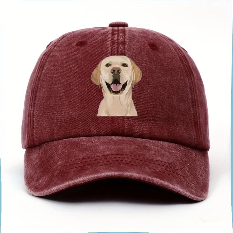 Cute Labrador Pattern Urban Retro Style Lightweight Adjustable Curved brimmed Hat for Men and Women Dressing