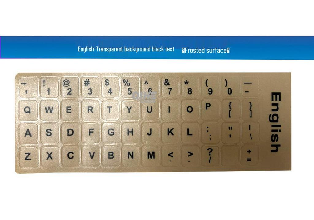 Kolorowe naklejki na klawisze językowe i numeryczne na komputery stacjonarne, tablety, laptopy