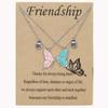 For Girls Women For Friends Best Friend Necklace Friendship Necklaces Butterfly Shaped BFF Necklace