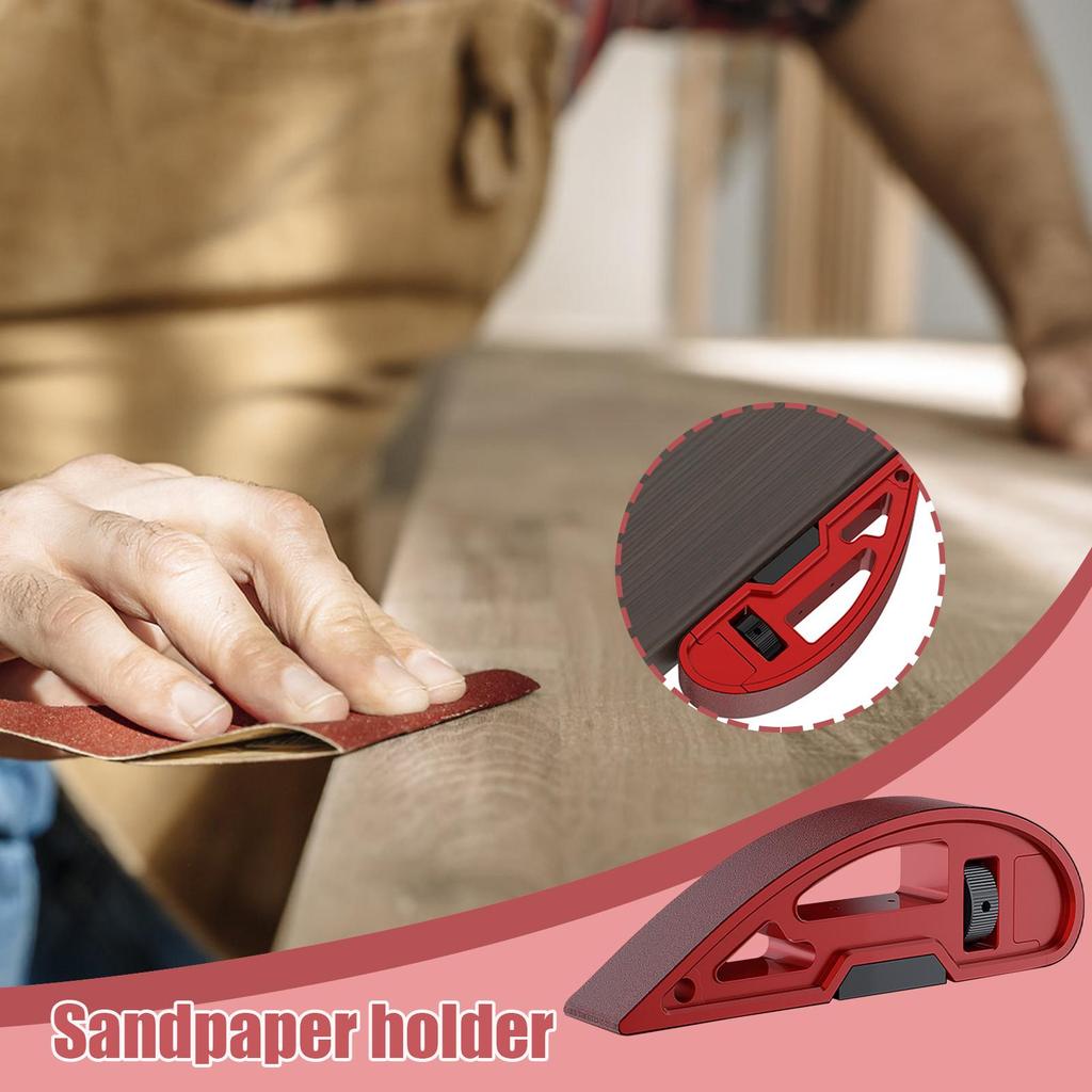 Sandpaper Holder for Hand Sanding Aluminum Alloy Hand Sander Block Sander Pad Hook Backing Plate Sand paper Tools