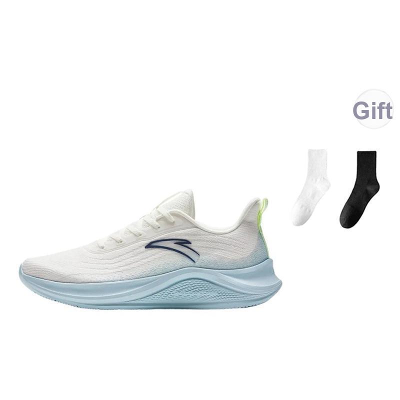 Anta Casual Comfortable Shock Absorbing Non-Slip Wear-Resistant Low-Top Running Shoes Men Sneaker White Blue 912525504F-3
