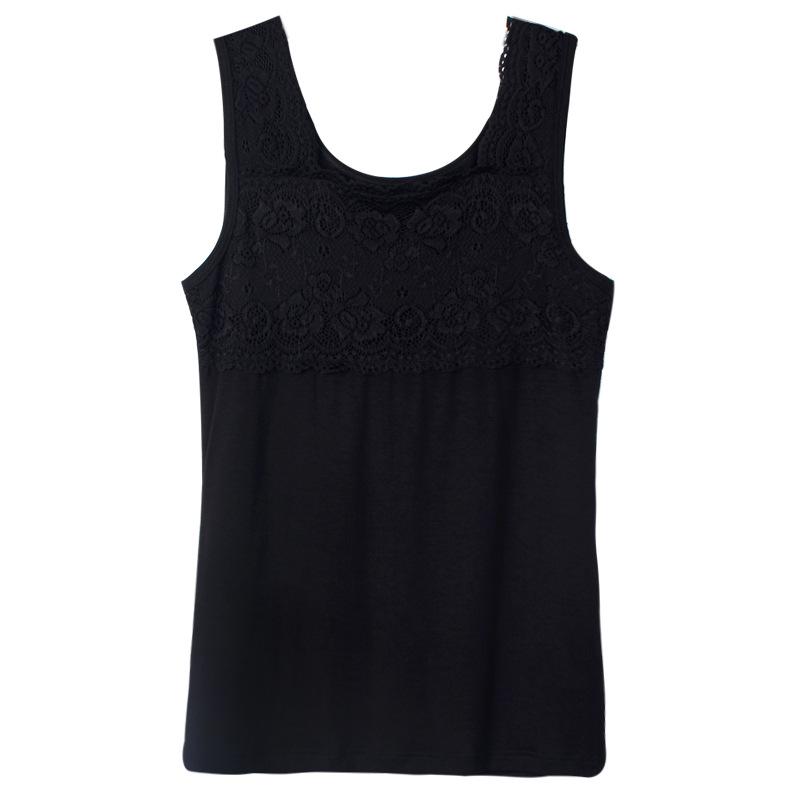 

Modal lace suspender vest women s thin sports top summer tight inside and outside wear bottoming underwear women One size fits all чорний