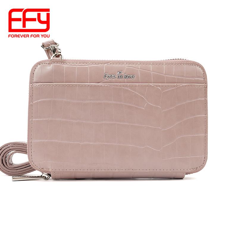 

Осенняя корейская мода, женская ПУ сумка через плечо большой вместимости и кошелек с каменным узором розовый