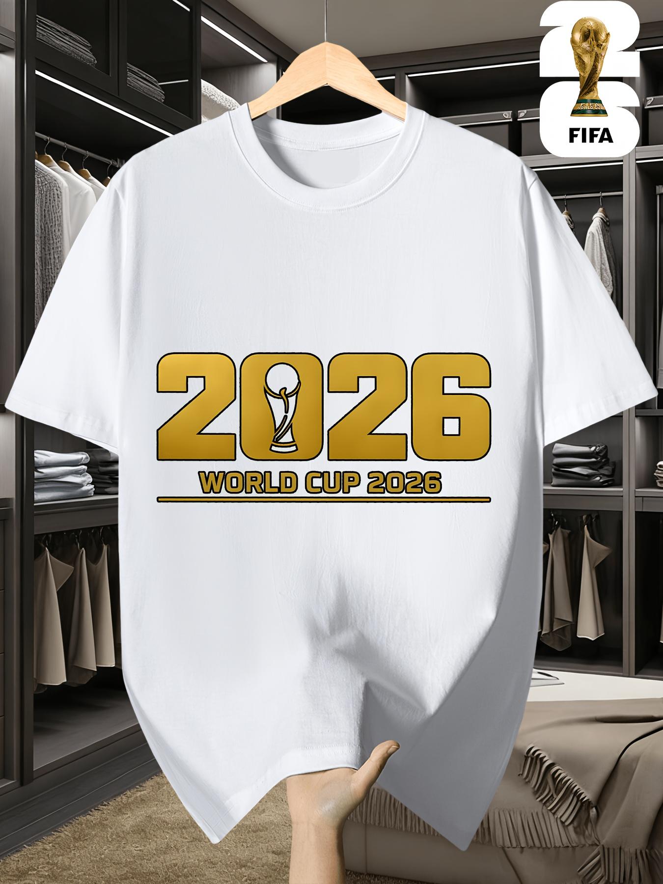 

FIFA Men s Basic Style Short-Sleeve T-Shirt with Fun Print, Perfect for Summer Outings. Comfortable and Versatile S белый