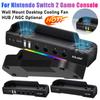 För NS2 Värd Kylfläkt Bas Väggfäste Spelkonsol Bas Radiator RGB Bärbar Kylfläns Stöd Väggmonteringsfäste