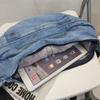 Student's Large Capacity Denim Chest Bag Women's Crossbody Bag Waist Bag