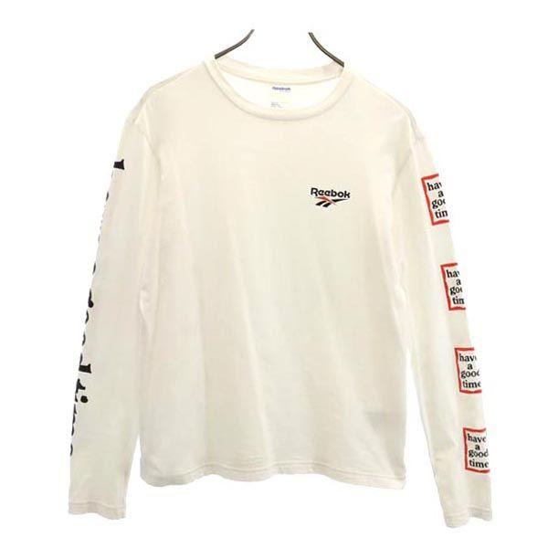 Reebok HAVE A GOOD TIME Long sleeve T-shirt S White system Ron T Men's Used