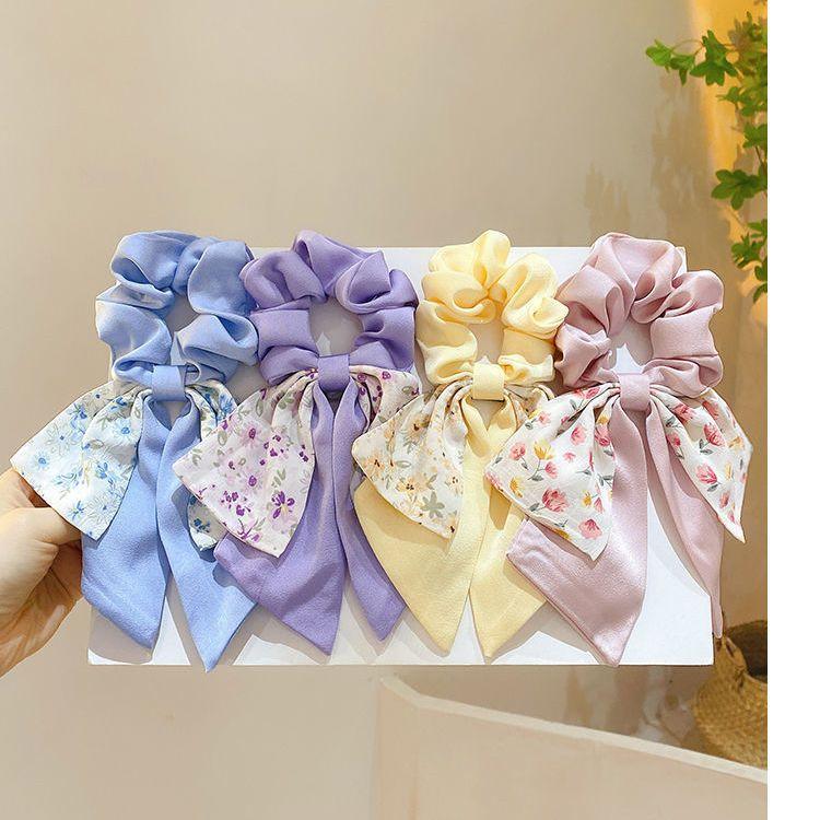Broken Flower Bowknot Large Intestine Hair Ring Female Summer Headband Strap Hair Band Headband Flower Headwear Hair Accessories
