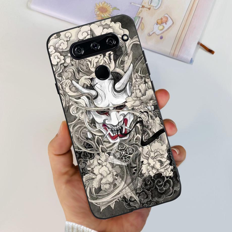 For LG V40 ThinQ Case Cover For LG V35 V35+ ThinQ Soft TPU Silicone Cases Fashion Flower Cute Pattern Funda For LGV40 ThinQ Capa