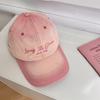Gradual change color letter embroidery baseball cap women's wide brim enlarged and deepened soft top hat big head circumference show face small hat