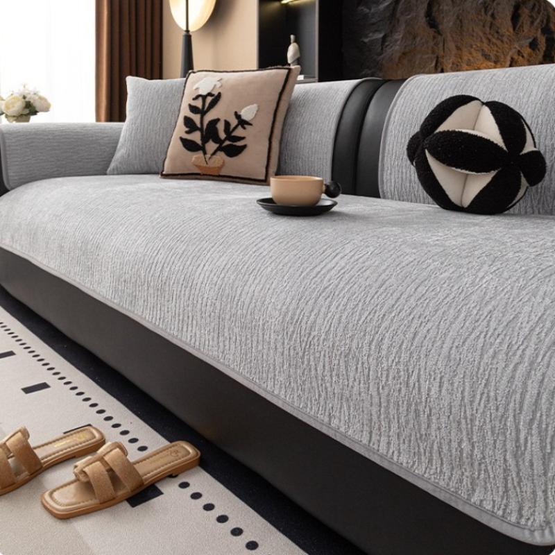 Sofa Cushion Solid Color Sofa Towels New Non Slip Pads Soft And Skin Friendly Comfortable And Reusable Dust Cover Cloth 5 Colors