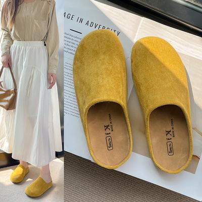 Thick-bottomed Boken Bag Head, Half Slippers, Women's Outer Wear, Lazy Person Pedal, Summer 2025 New Models with Skirts, Muller Sandals