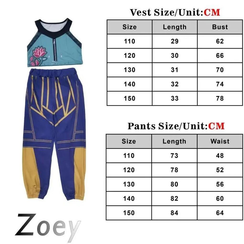 Girl Demon Hunter Pop Star Halloween Stage Performance Kids Costume Set
