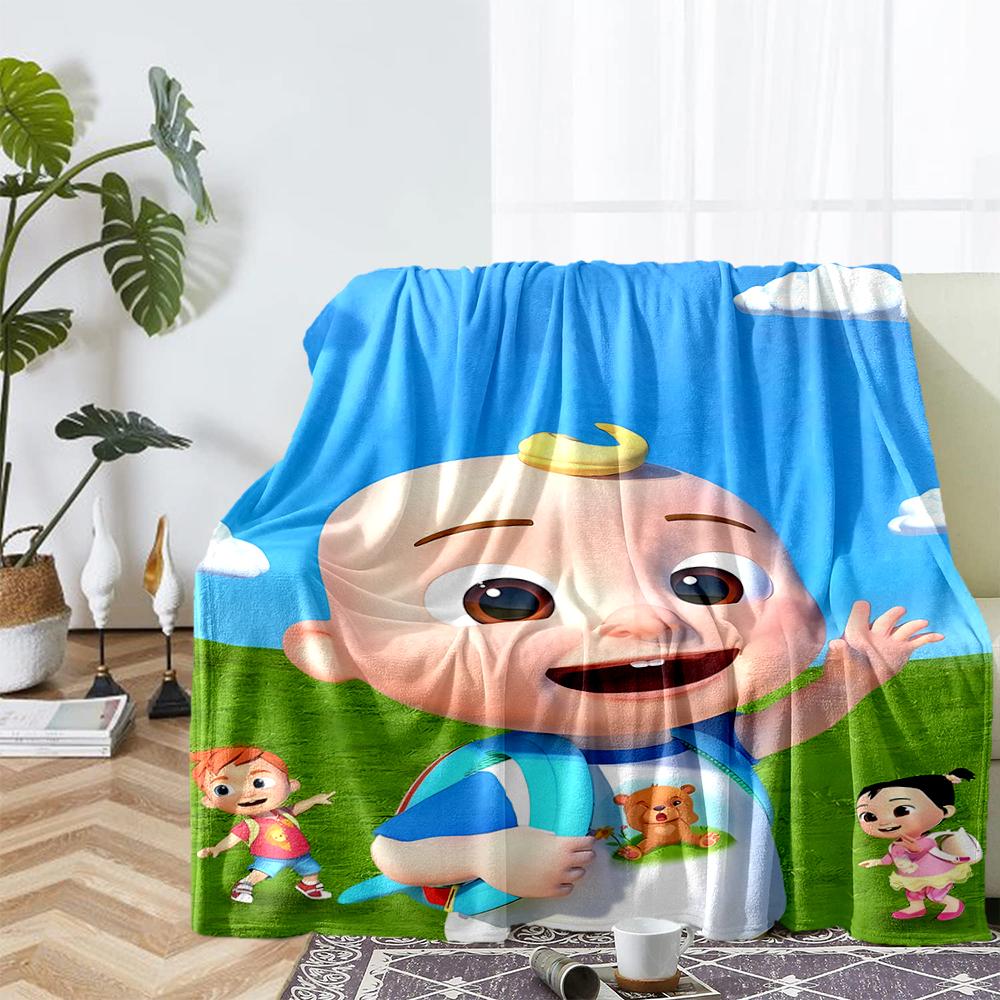 Coperta Stampata a Tema CoComelon - Perfetta per Divano, Letto, Viaggi e Uso Esterno | Lavabile in Lavatrice, Accogliente e Durevole.