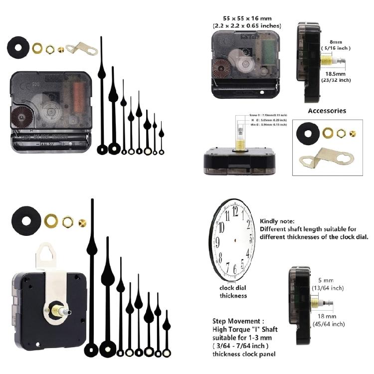 Long Shaft Clock Movement Mechanism Clock Repair Part Replacement
