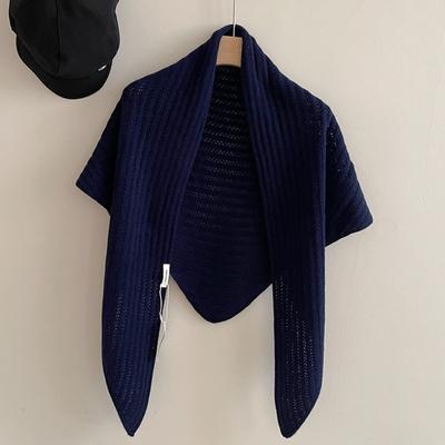 New Soft Knitted Triangular Scarf Windproof Coldproof Shawl Multi-functional Knitted Fake Collar Gift