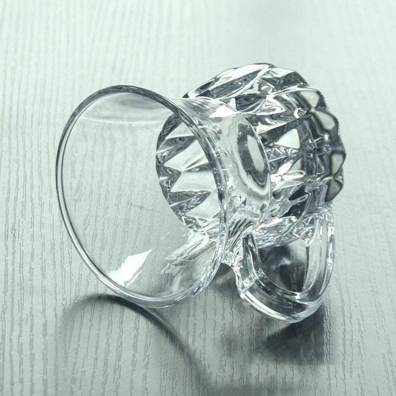 Espresso Cup, Retro Home Coffee Cup with Handle Small Delicate Transparent Glass Afternoon Teacup Women's European Milk Cup