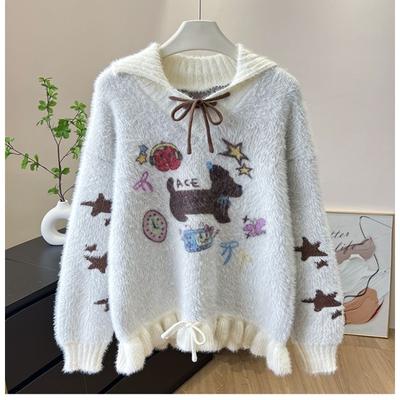 Sweter damski zimowy gruby ciepły dzianinowy elastyczny z długim rękawem oversize sweter topy