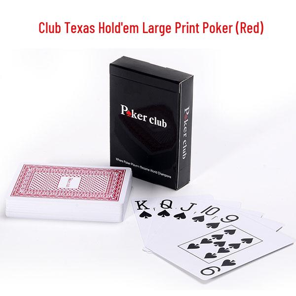 Genuine Jin Yi Texas Hold'em Waterproof PVC Playing Cards with Small-Large Print, Frosted Design for Card Games