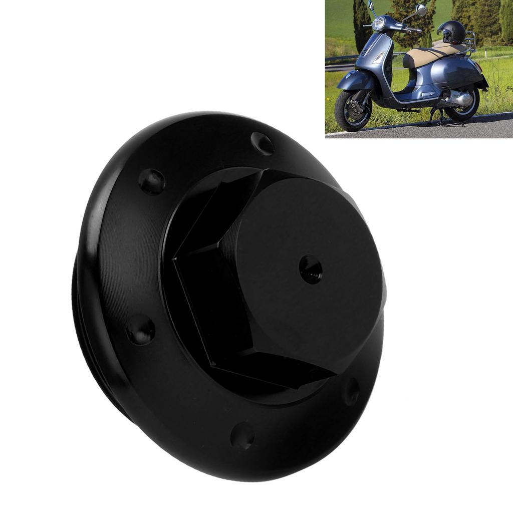 Motorcycle Oil Pan Drain Screw Aluminium Alloy Replacement for Vespa Spring 150 Gts300 GtvBlack