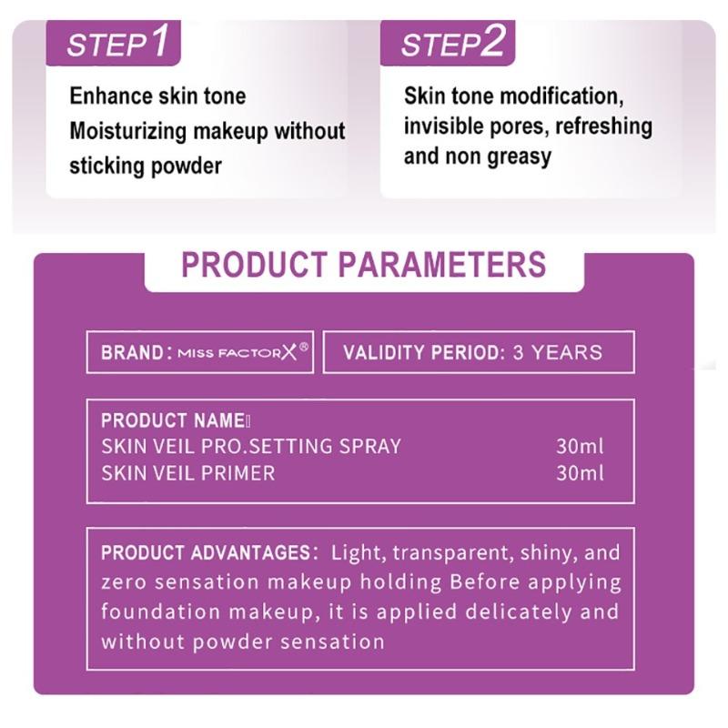 Makeup Lotion Set Spray  Case Makeup Essence Lotion Primer 1.01oz Set Containing Vitamin C 24h Water Locking Barrier Lotion Gifts For Girl