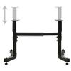 Support de tour à bois - VIDAXL - Universel - Acier - Noir - Dimensions ajustables