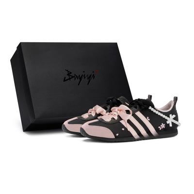 adidas VS JOG 2.0 811 Výroba, Květový pupen, Speciální krabice na boty Nízké ležérní boty Unisex Černá Růžová KH7659(Team80-S-BOX)