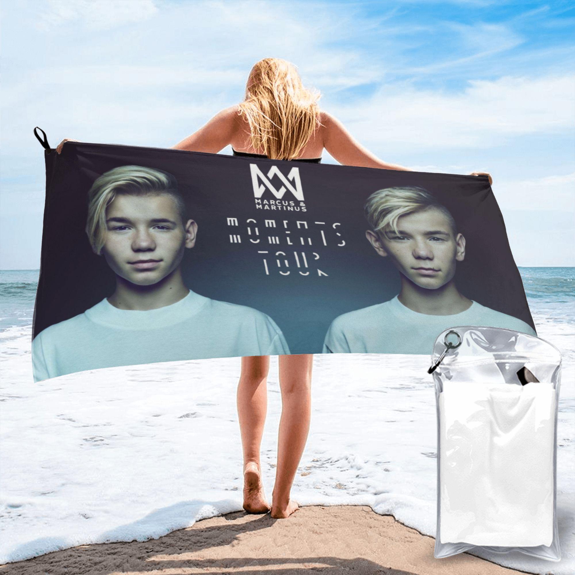 

Marcus And Martinus Sweden Norway Eurovision Beach Towel Soft Microfiber Quick Dry Absorbent Quick Towels For Bath W30*H60(CM)