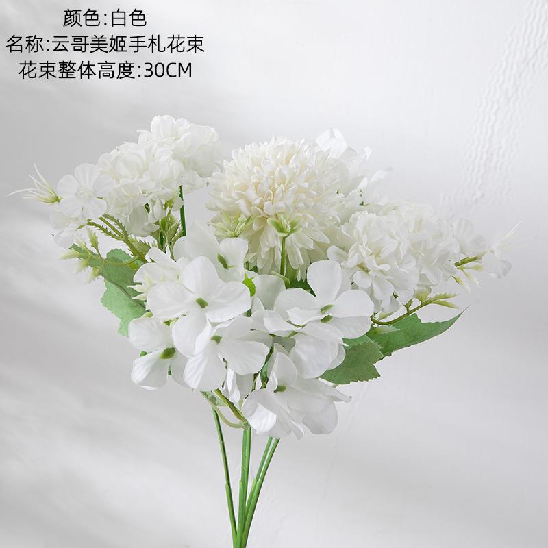 

Artificial Flowers: 5 Dandelion Hydrangea Bouquets, Wedding Hand-held Bouquets, Wedding Floral Art, Home Decoration