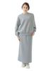 LIFE STORE by BEAMS Top and Skirt One Size BMING Women's Fleece-Lined Set, TOP_GREYTOP_GREY,
