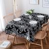 Obrus Czaszka Czarno-Biały Dekoracja Świąteczna Wodoodporny Prostokątny Obrusy Dekoracja Ślubna Nakrycie Stołu