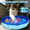 Portable Cat Pool Foldable Cat Pool with 6 Water Indoor Splash Boredom Automatic Easy Water Supply and Pet Water Pet Supplies Toy, Fish-Shaped Toys,