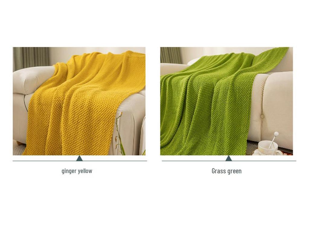 G5Z Luxuriöses Wollsofa & Nickerchen-Decke - Einfarbige, Ins-Stil, Schal-Überwurf, Bettende-Dekoration