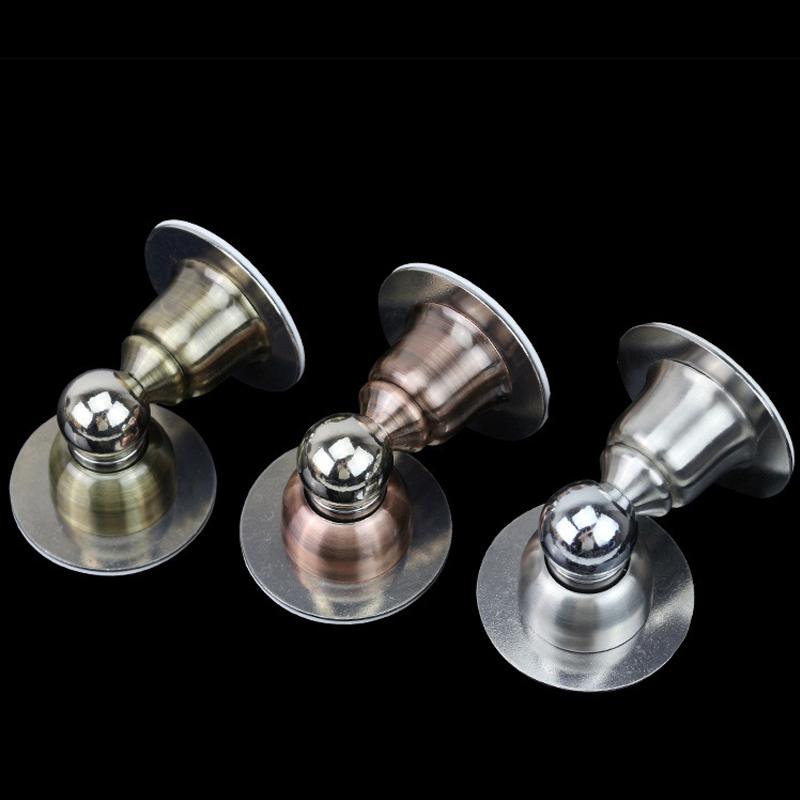 Ultra-Short Mini Magnetic Door Stop-No Drill Stainless Steel for Low/Short Doors Bathroom Toilet Doors Nail-free Doorstop