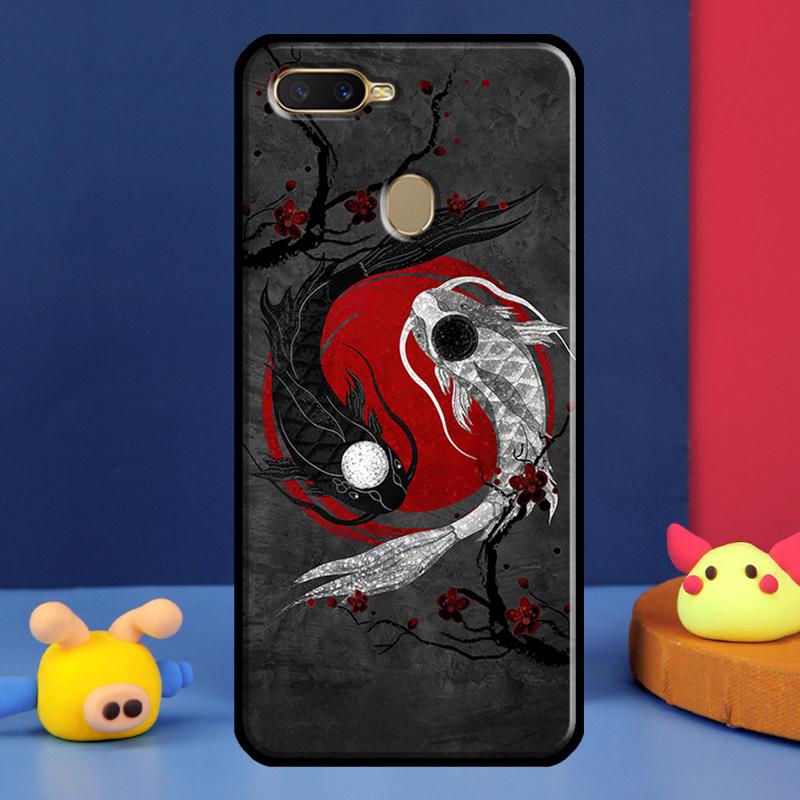 Koi Fish Yin Yang Art Case For Oppo A91 A5 A9 A16 A76 A96 A58 A78 A98 A52 A72 A74 A94 A54 S A57 A77 A15 A17 Cover
