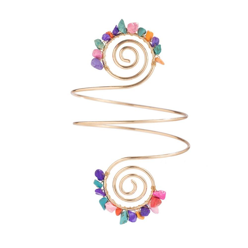 

Браслет ручной работы, регулируемый, из сплава, открытый, гламурный, богемный, манжета на руку, ретро-мода Style 7