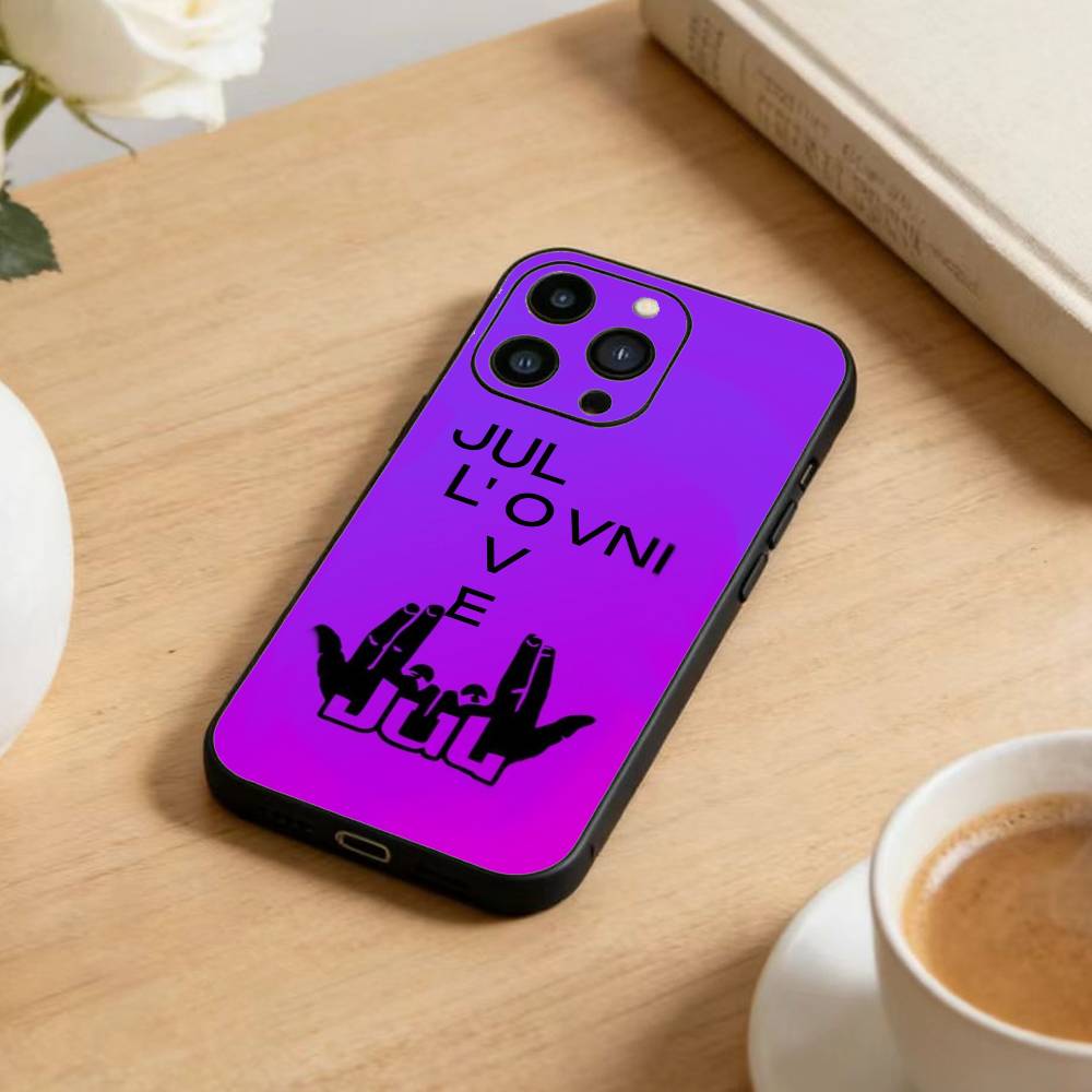 Rapper J-JuL C'est Pas Des Lol   Phone Case For iPhone17,16,15,14,13,12 Plus,Max Soft Silicone Black Cover