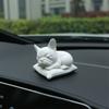 3D Printed Bulldog Figurine, Cute Sleeping Dog Statue, Collectible Animal Ornaments for Car, Office Desk Decor