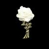 Men's Advanced Retro Breastpin Pin Golden Jewelry Rose Flower Banquet Brooch Stick Corsage Collar Pins Shirt Accessory Gift
