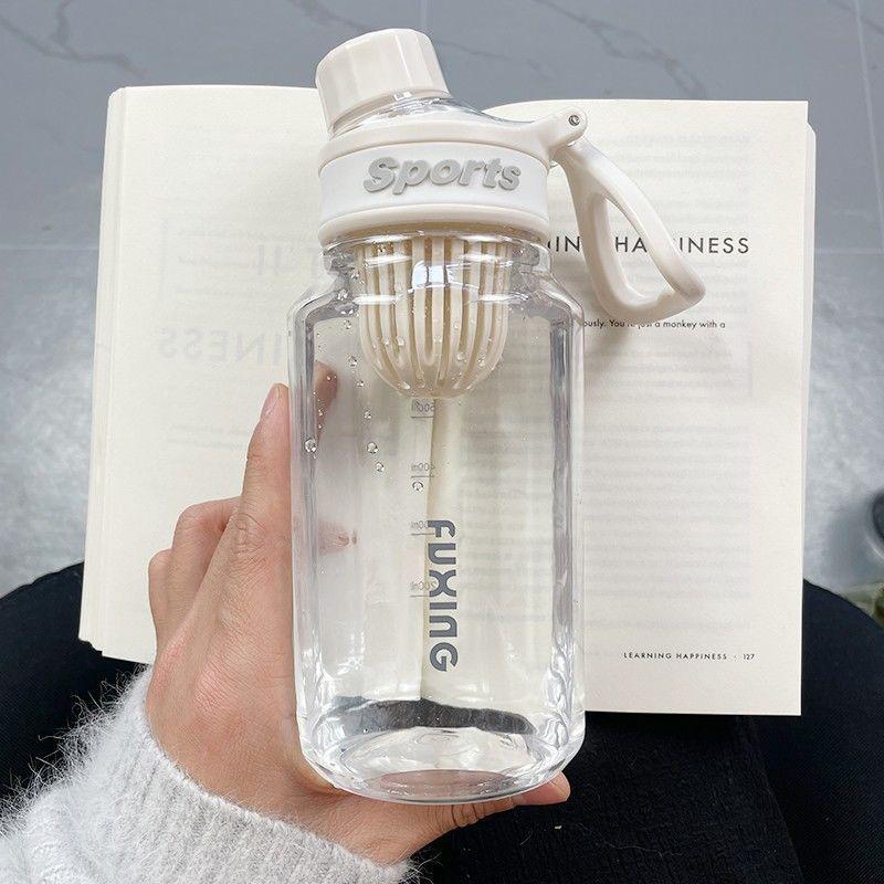 Bottiglia d'acqua sportiva di grande capacità - Bicchiere di plastica per uomini, donne e studenti - Ideale per l'estate, il fitness e le attività all'aperto, borraccia portatile e resistente