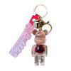 Delightful Acrylic Bear Keychain Flowing Sand Design Cute Gift For All Occasions