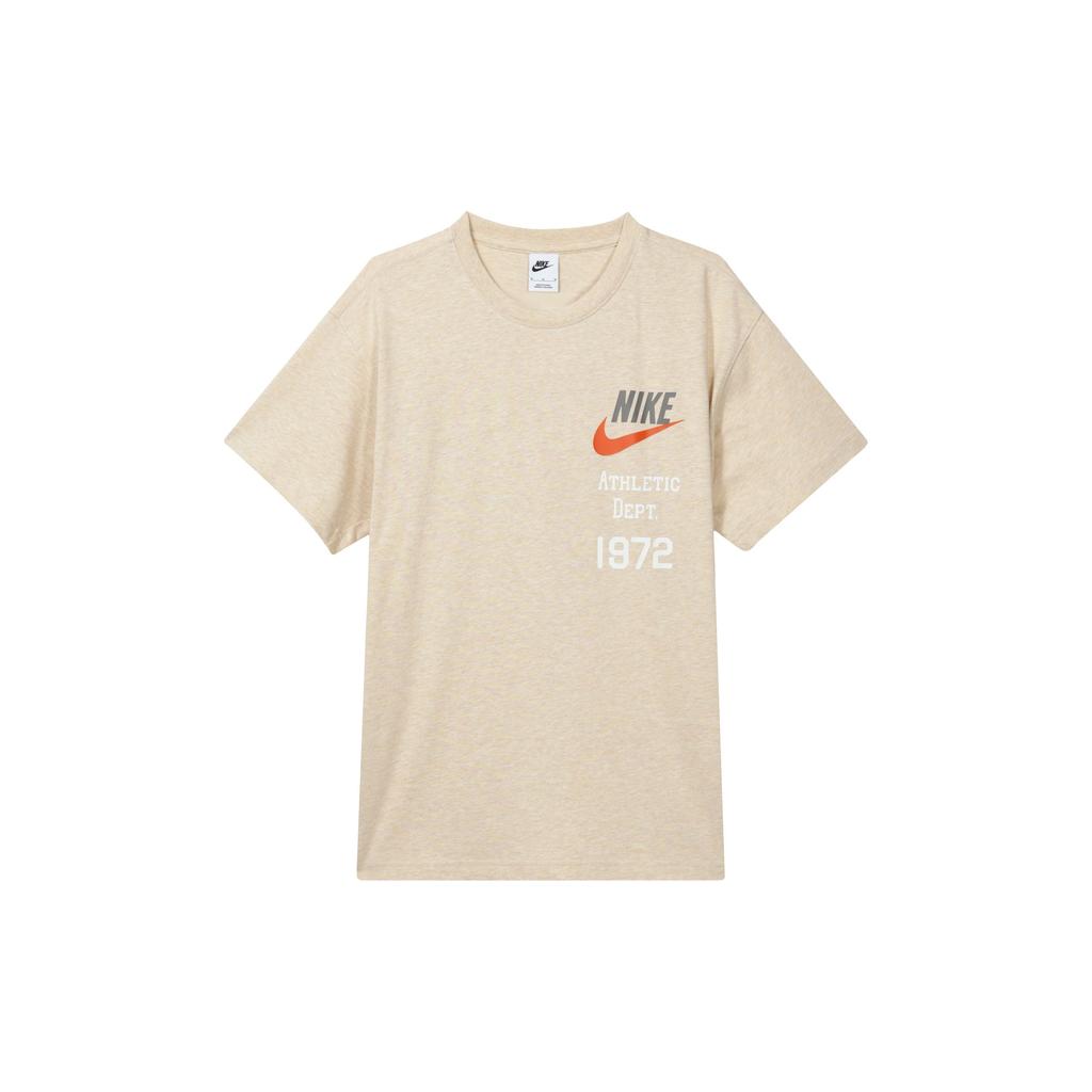 Nike Alphanumeric Crew Neck Casual Short Sleeve T-Shirt With Drop Shoulders Men Tops Sesame-Brown FV1400-252