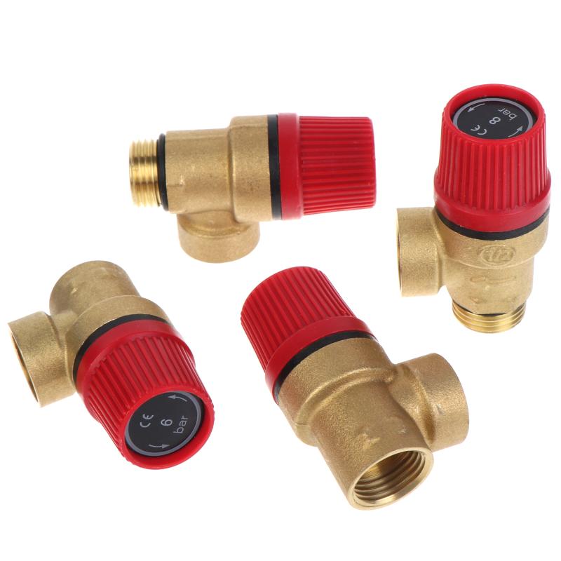 Brass Safety Pressure Relief Valve Explosion Proof Thickened Brass Body for Home Gas Water Heater Plumbing System
