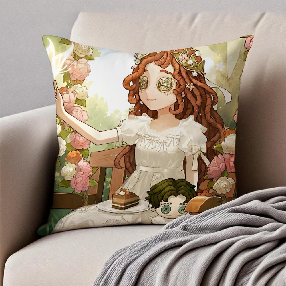 I-Identity V Memory Little Girl A-Alice Deross Cushion Cover Pillowcase Anti-Dustmite Invisible Zipper Short Plush Sofa Cushion