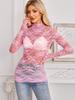 TK2025 Slim Fit Summer Mesh Lace Long Sleeve Top for Women