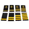 Aviation Epaulettes: Pilot, Captain, Flight Attendant & Trainee Styles with Bullion Wire Ribbon