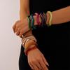 Europäischer & Amerikanischer Acryl Verwischter Geometrischer Kreis Offener Armreif - Vintage, High-End Schmuck für Frauen