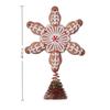 11.5CM Christmas Gingerbread Tree Topper Exquisite Sturdy Christmas Snowflake Treetop Ornament New Year Christmas Tree Topper